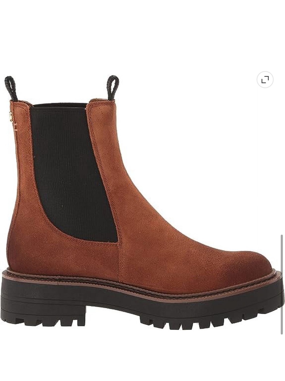 Sam Edelman Laguna Suede Chelsea Platform Ankle Boots - Frontier Brown